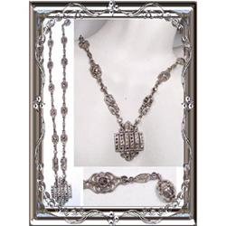 Fabulous ART DECO Marcasite jeweled necklace #2180662