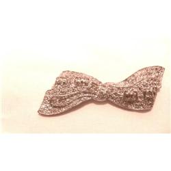 Rhodium-plated bow brooch #2181038