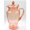 Image 1 : Pink Depression Glass Covered Pitcher #2193640