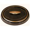 Image 1 : Black & Gold Oval Make-Up Compact #2193650