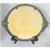 Image 1 : Empire Art Gold Glass Jeweled Ormolu Tray #2193670