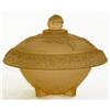 Image 1 : Walther ROSEN Art Deco Amber Glass Powder Jar #2193709