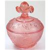Image 1 : ROSES Pink Depression Glass Dresser Jar #2193742