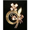Image 1 : Vintage Trueart Two-Tone Gold Flower Pin #2193831