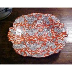 Ashworth Sandwich Tray, Bandanna Pattern in Red#2193966