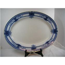 ADAMS "ATHENS" LARGE FLOW BLUE PLATTER #2194021