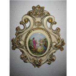 Handpainted gilttwood with porcelain Medalion  #2194055