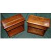 Image 1 : Pair of Solid Black Walnut Bookcases Nightstand#2194211