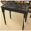 Image 1 : BLACK PAINT ANTIQUE STYLE TOLE WARE TABLE #2194236
