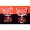 Image 1 : Pair of  Engraved Depression Glass Holders #2194288