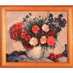 Floral with Mums, Original Oil Painting #2209736