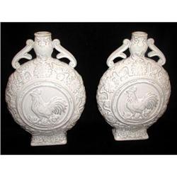 French Rooster Vases Ceramic C.1930 #2209765