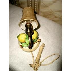 Italian Wall Lamp Porcelain Leather Shade #2209769