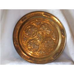 Antique vintage brass and silver inlaid 12" #2209802