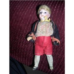 5" German Bisque Doll Marked 13 Crude Body #2209946