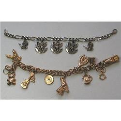 Pair of Vintage Charm Bracelets #2210275