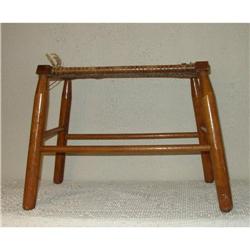 Antique Shaker Primitive Hand Hewn Rush Seat #2210295