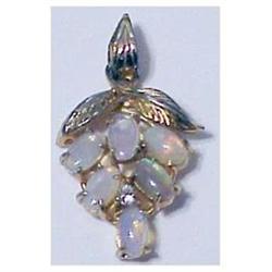 Lavalier  with 6 opals -gold filled #2210301