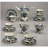 Image 1 : TRANSFERWARE TEA SET * 15 PC PORCELAIN BLUE #2210313