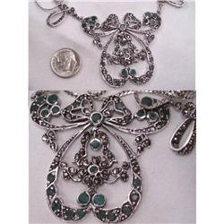 EXOTIC 8CT EMERALD  Edwardian style  choker #2210444