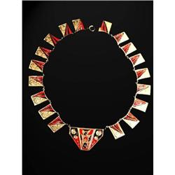 1920's ENAMEL EGYPTIAN  Cleopatra necklace #2210451