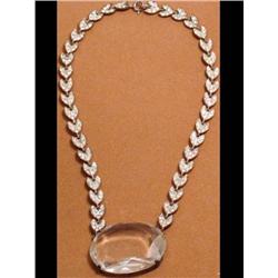 GLAMOROUS 1920 ART DECO GLASS Necklace #2210457