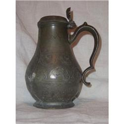 Antique Pewter Beer Jug #2210531