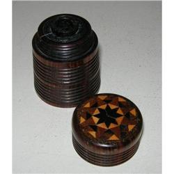 Rosewood and Tunbridge Ware Travel Inkwell #2210603