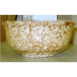 Brown Spatterware yelloware bowl #2210616