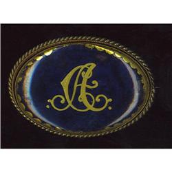 mid 19th c Old Paris porcelain gold brooch  #2210623