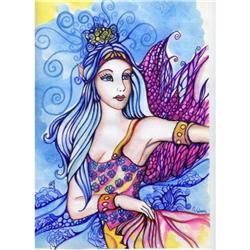 Original Art  Painting Fantasy Fairy Watercolor#2223005