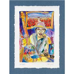 "Musician, Guitar and Poppies" cubism's litho #2223172