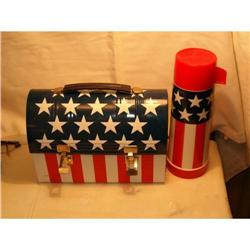 Stars and Stripes dome lunchbox 1970 #2223178