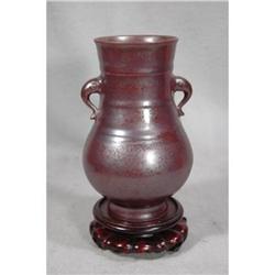 Chinese  Rare  Rust  Red  Porcelain  Vase #2223203