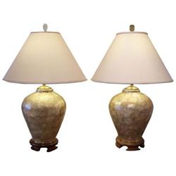 Pair of Capiz Lamps #2223255