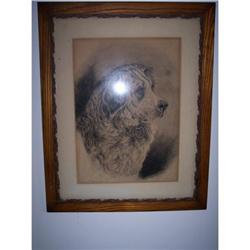 Large Charcoal Drawing of Dog-Beautiful #2223354