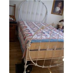 Antique Iron 3/4 Size Bed w/Custom Made #2223378