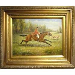 Oil Painting Huntsman With Hounds  #2223452