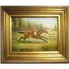 Image 1 : Oil Painting Huntsman With Hounds  #2223452