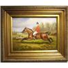 Image 1 : Oil Painting Huntsman With Hounds  #2223453