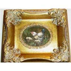 Oil Painting Of Farm Yard Birds #2223456