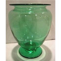 Steuben Pamona  Green Footed Vase #2223600