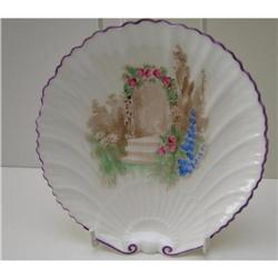 Shelley Large Oyster Plate Archway of Roses #2223627