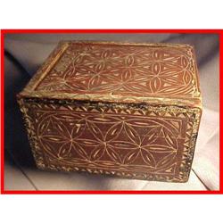 Old Swedish/Norwegian Folk Art Wood Candle Box #2223696