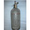 Image 1 : Silver Pewter Mesh Flask Czech Glass mkd!  #2223789