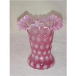 Cranberry Opalescent Vase #2223818