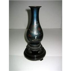 Early 19 century Japanese  Black Lack  Vase #2223946