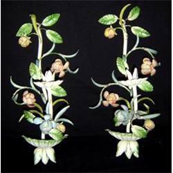 Pair of Italian Tole Sconces #2223978