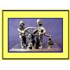 Image 1 : DUTCH SILVER MINIATURE FIGURAL MEN SAWING  #2224013