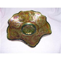 FEATHERED SERPENT GREEN BOWL  #2224056